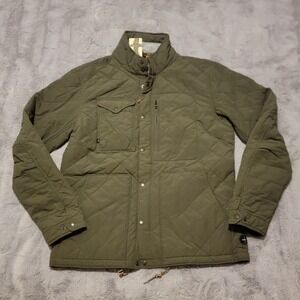 Relwen Quilted Tanker Jacket Mens Medium Forest Green Lined Insulated Puffer Zip